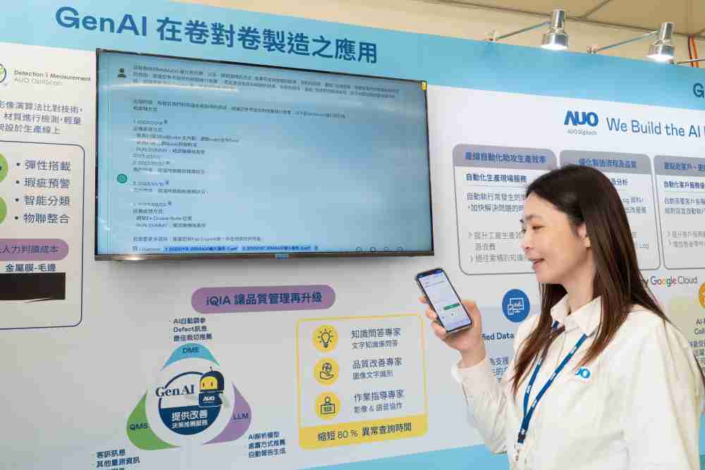 红龙扑克数位积极发展数智化转型，，透过AI落地应用优化制造流程，，，革新人力、、、生产效率与设备维护效益，，，，图为〝智能质量推升助手-iQIA〞（Intelligent quality improve assistant）应用情境，，，，协助质量管理再升级。。。。